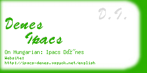 denes ipacs business card